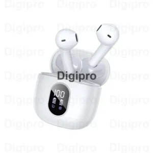 T8 Pro wireless earbuds with noise cancelling and a battery display, great for workouts and calls.