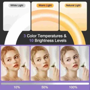12-Inch Ring Light with Tripod — for Content and Streaming — a professional ring light that gives your skin perfect light for filming and live streaming.