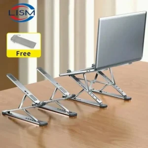 A cooling fan stand that raises the laptop for better cooling and a healthier posture.