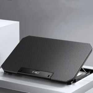 Laptop Cooling Pad with 13 Fans — RGB Lighting and LCD Screen — a professional 13-fan cooling pad that lowers laptop temperature noticeably within minutes