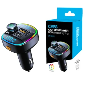 Bluetooth 5.3 FM Transmitter for Car — 30W Fast Charging — turn your car's old player into modern Bluetooth with fast charging and a USB port.