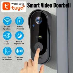 Tuya WiFi Smart Video Doorbell — 1080P HD Door Viewer with Two-Way Talk