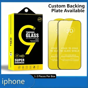 9H Tempered Glass Screen Protector — 3-Piece Set with Installation Tools — a three-piece 9H tempered glass set that protects your phone screen from scratches and cracks with full clarity