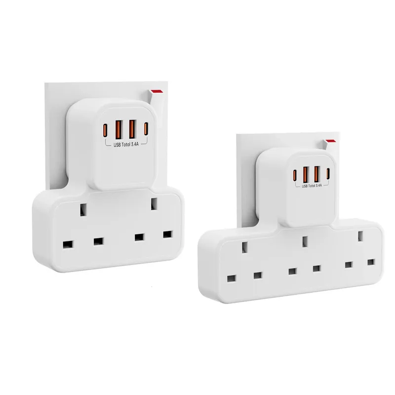 a9c010da-1a2f-4f31-9a61-cf84f8b11dd6-1.webp Power Strip with UK Sockets — 3 Sockets and 3 USB Ports — a strip with three UK sockets and three USB ports, with surge protection.