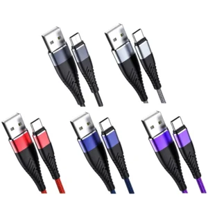 60W Fast Charging Cable — 1 m Braided — a 60W 1-metre fast charging cable, braided and cut-resistant for daily use.