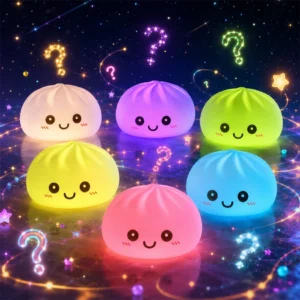 Kawaii Dumpling Soft Silicone Night Light — Desk Decoration and Gift