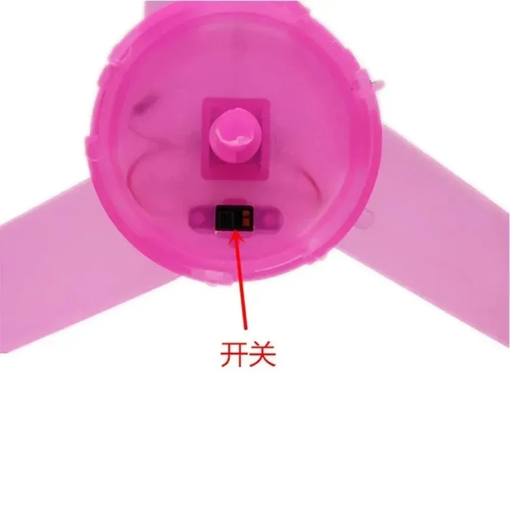 Light-up flying disc for kids with pull handle and LED lights