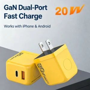 A fast 45W dual-port wall charger with a UK plug that suits Saudi Arabia and the UAE.