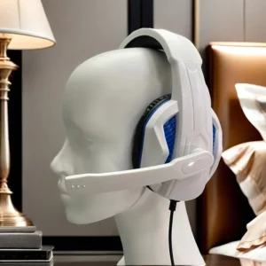 A wired headset with a foldable microphone, clear sound and a mic suited to gaming and calls.